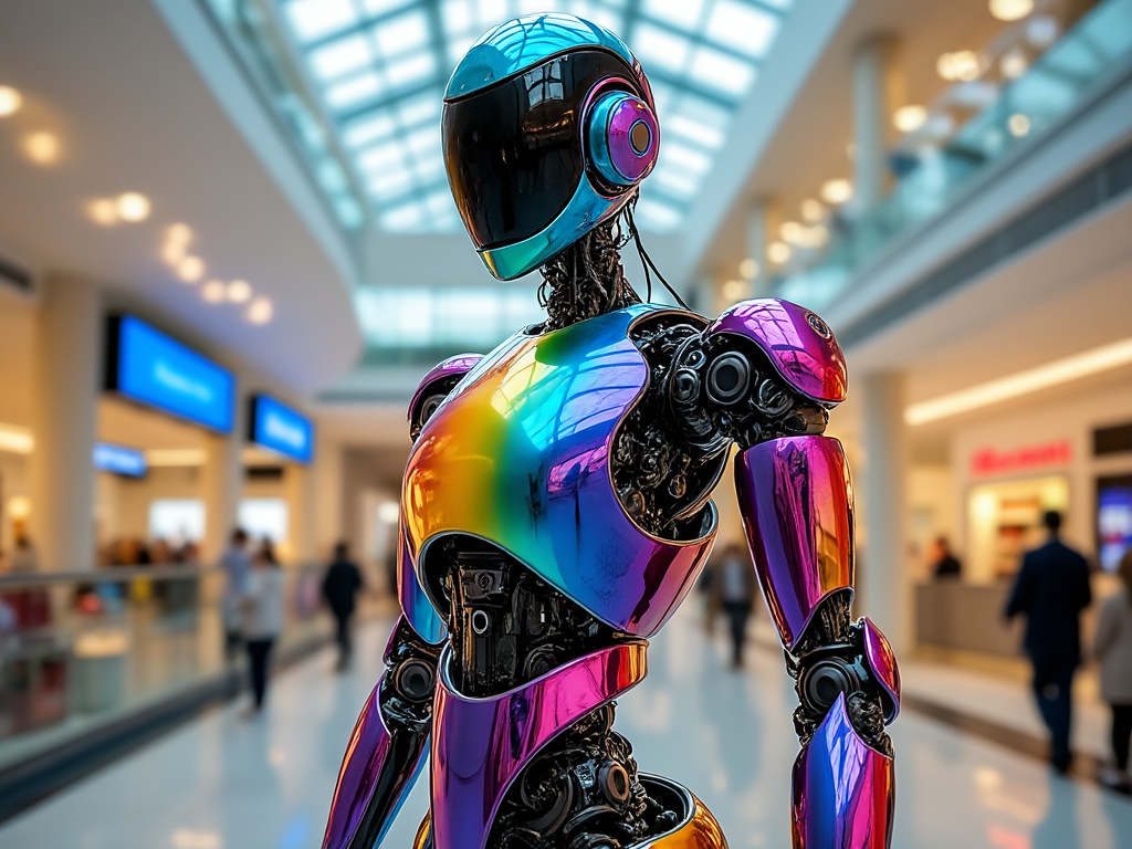 A fun rainbow robot!